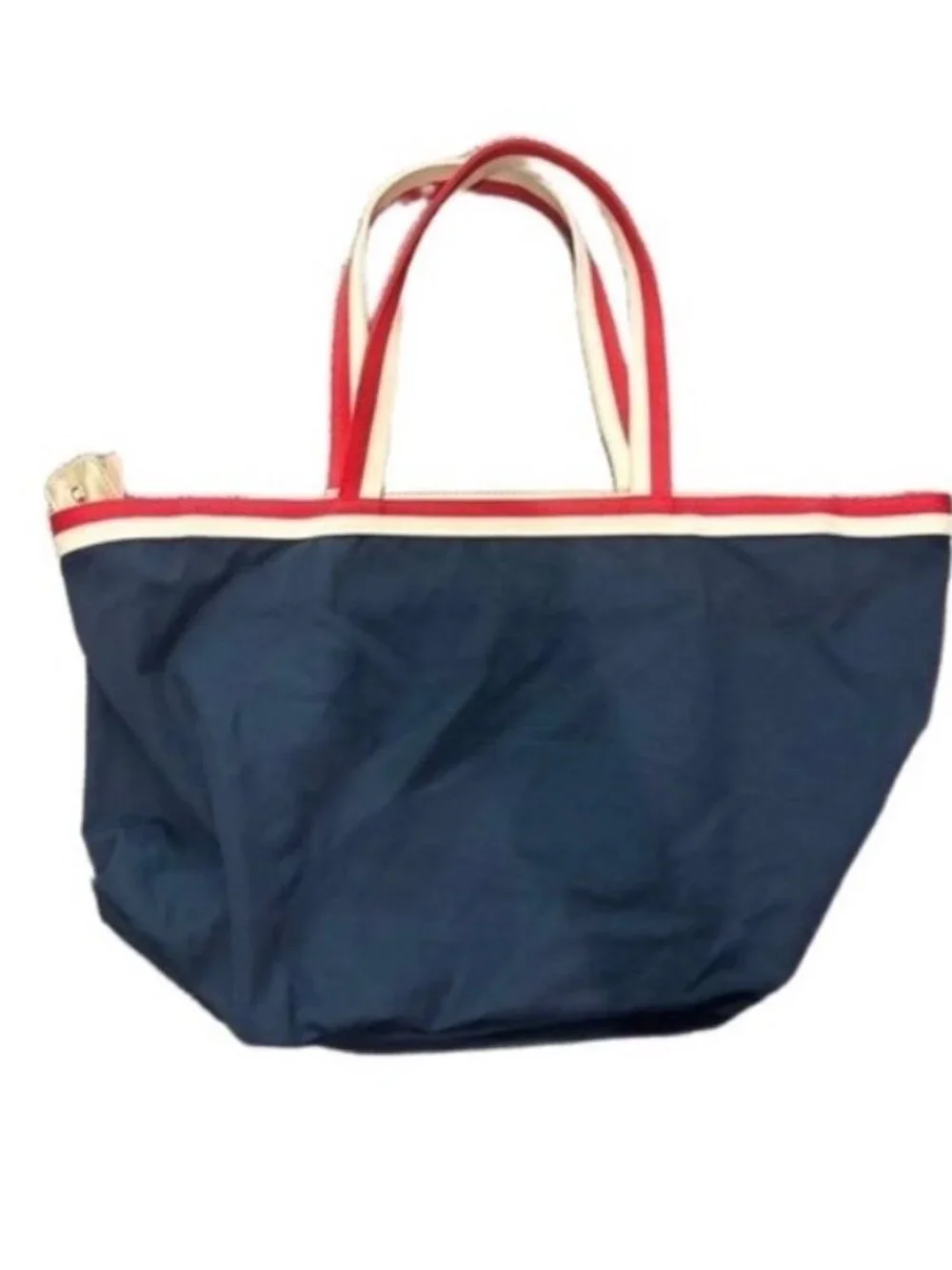 Kate Spade New York Nautical Blue Canvas Tote Bag Purse Travel Beach Resort